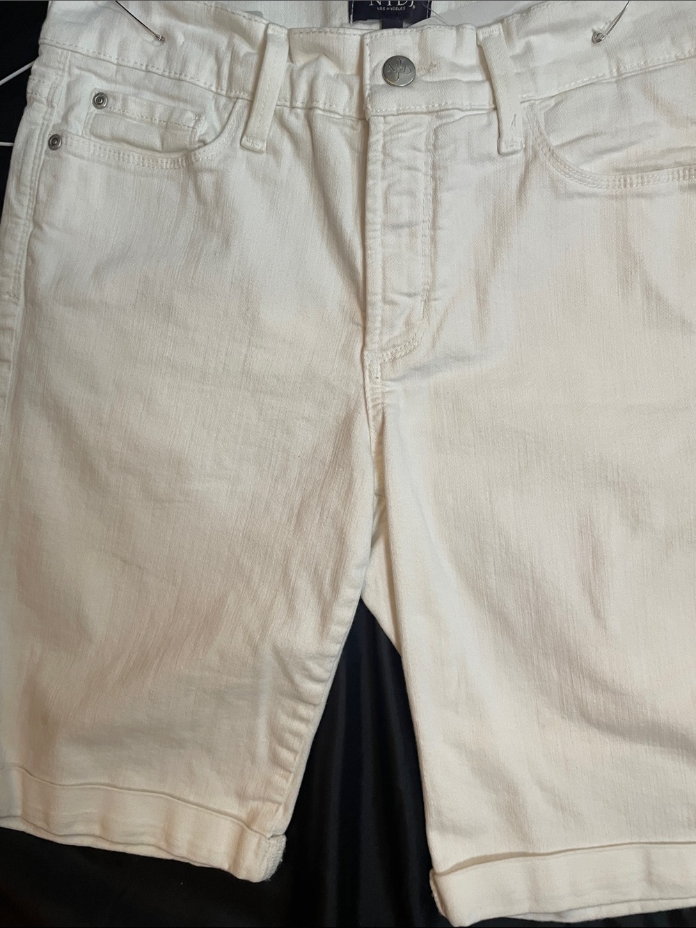 NYDJ Women's off white and Beige Jean Shorts lift x tuck - Picture 7 of 11